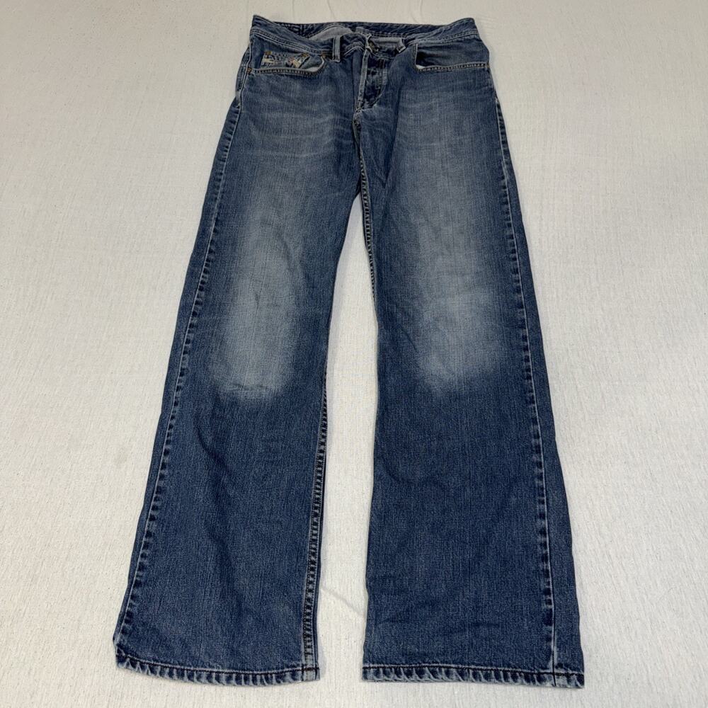 Vintage Diesel Jeans Men W34 L34 Blue Levan Regular Fit Denim Cowboy Western EUC